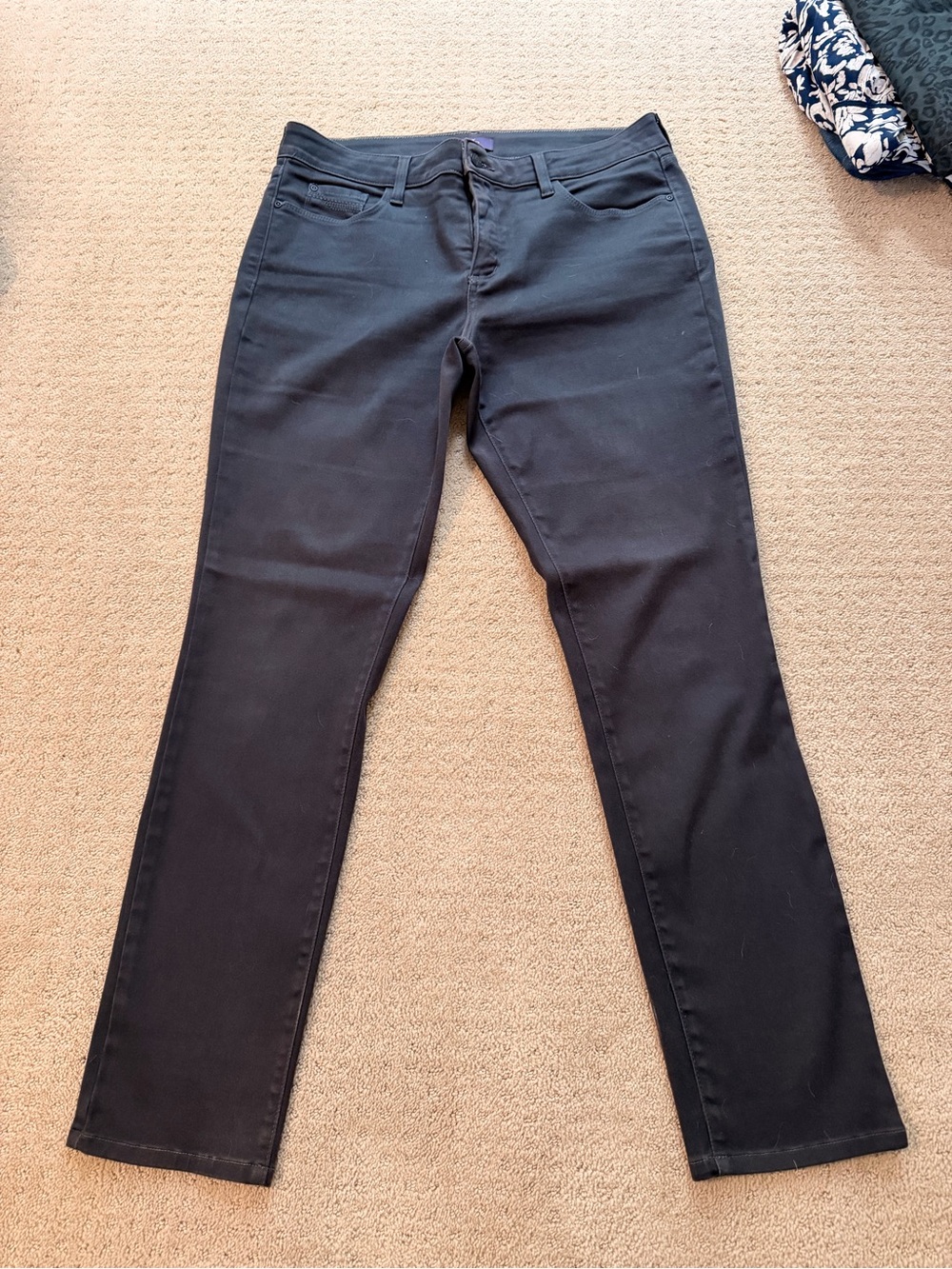 NYDJ Black Straight-Leg Pants